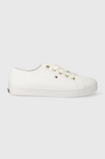 Tenisky Tommy Hilfiger ESSENTIAL NAUTICAL SNEAKER dámské, bílá barva, FW0FW06512