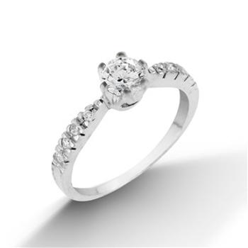 Šperky4U Stříbrný prsten se zirkony, vel. 50 - velikost 51 - CS2035-50