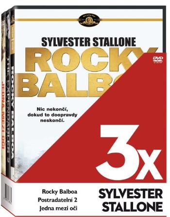 3x Sylvester Stallone (Rocky Balboa, Jedna mezi oči, Postradatelní 2) - 3xDVD