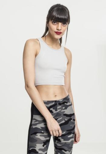 Urban Classics Ladies Rib Cropped Top grey - XL