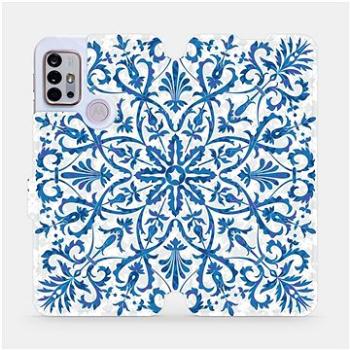 Flipové pouzdro na mobil Motorola Moto G10 - ME01P Modré květinové vzorce (5903516683321)
