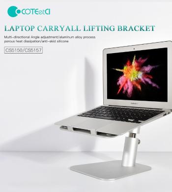 COTECi hliníkový flexibilní podstavec pro notebooky (obousměrný) stříbrný