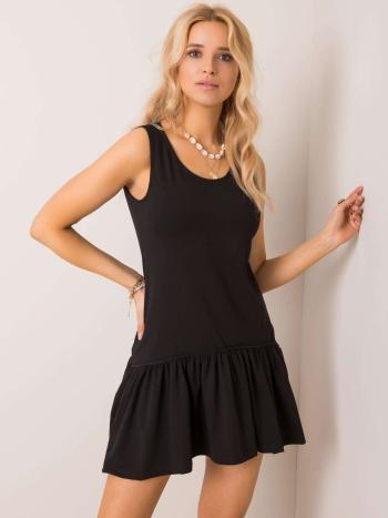 DÁMSKÉ ČERNÉ ŠATY RV-SK-5632.31P-BLACK Velikost: XL