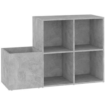 Botník do předsíně betonově šedý 105 x 35,5 x 70 cm dřevotříska, 808255 (808255)
