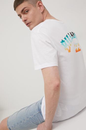 Bavlněné tričko Billabong bílá barva, s potiskem