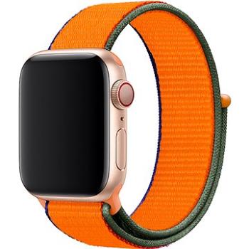 Eternico Airy pro Apple Watch 38mm / 40mm / 41mm  Coral Orange and Brown edge    (AET-AWAY-CoOrB-38)