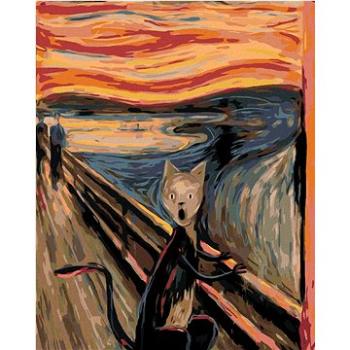 Malování podle čísel - Výkřik kocoura - inspirace E. Munch (HRAbz33549nad)