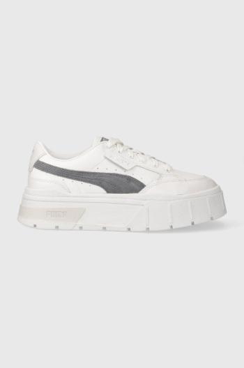 Kožené sneakers boty Puma Mayze Stack Wns bílá barva, 384363