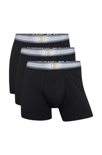 Bavlněné boxerky CR7 Cristiano Ronaldo 3-pack černá barva