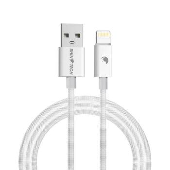 RhinoTech kabel s nylonovým opletem USB-C na Lightning 27W 1M RTACC382, bílá