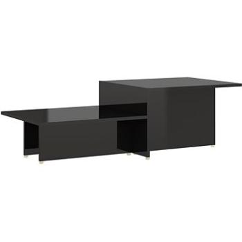 Konferenční stolek černý vysoký lesk 111,5x50x33 cm dřevotříska (805575)