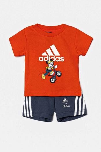 Dětská bavlněná souprava adidas x Disney, I DY MM T SET červená barva, IV9648