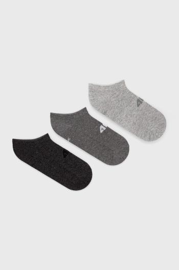 Ponožky 4F (3-pack) dámské, šedá barva