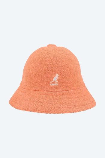 Klobouk Kangol Bermuda Casual oranžová barva, 0397BC.PEACH-PEACH.PINK