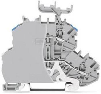 Dvojitá průchodková svorka WAGO 2000-2228/099-000, pružinové připojení , 4.20 mm, šedá, 50 ks