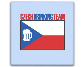 3D samolepky čtverec - 5kusů Czech drinking team