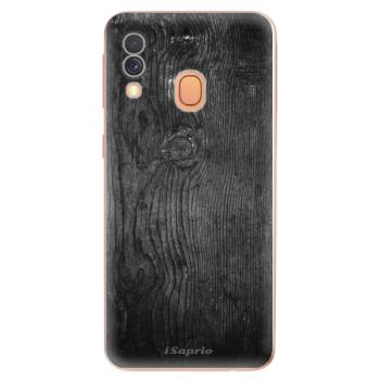 Odolné silikonové pouzdro iSaprio - Black Wood 13 - Samsung Galaxy A40