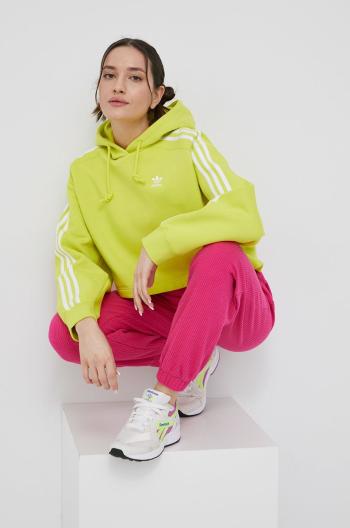 Mikina adidas Originals HC7532 dámská, žlutá barva, s aplikací