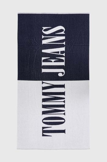Bavlněný ručník Tommy Jeans tmavomodrá barva