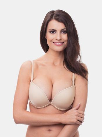 WONDERBRA FULL EFFECT PLAIN BRA - Hladká podprsenka s push-up efektem - tělová