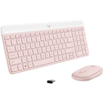 Logitech Slim Wireless Combo MK470, růžová - US (920-011322)