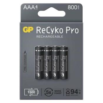 Nabíjecí baterie GP ReCyko Pro 800 mAh AAA (HR03), 4 ks