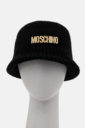 Klobouk z vlněné směsi Moschino černá barva, M3146 65417