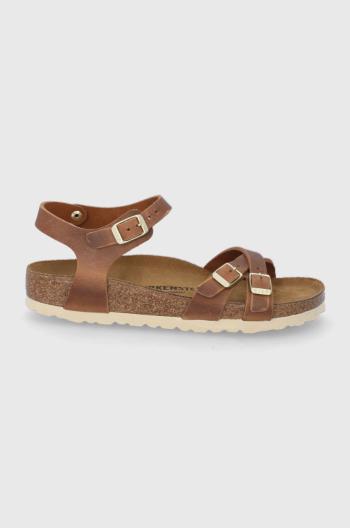 Kožené sandály Birkenstock Kumba dámské, hnědá barva