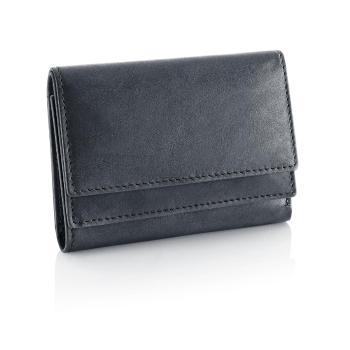 Malá kožená peněženka ilvy, černá