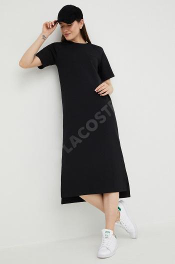 Šaty Lacoste černá barva, midi