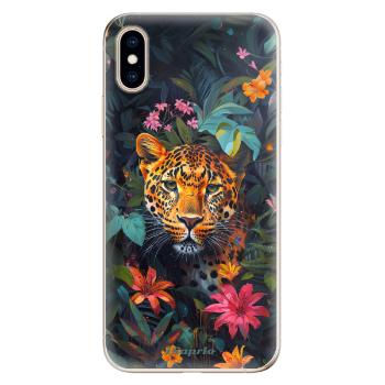 Odolné silikonové pouzdro iSaprio - Flower Jaguar - iPhone XS