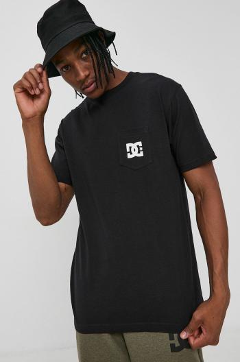Bavlněné tričko Dc černá barva, s potiskem