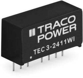 DC/DC měnič napětí do DPS TracoPower TEC 3-1212WI, 12 V/DC, 250 mA, 3 W, Počet výstupů 1 x