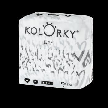 Kolorky DAY srdce M 5-8 kg jednorázové eko plenky 21 ks