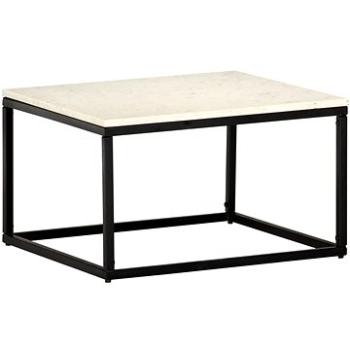 SHUMEE Konferenční stolek bílý 60 × 60 × 35 cm pravý kámen mramorový vzor, 286439 (286439)