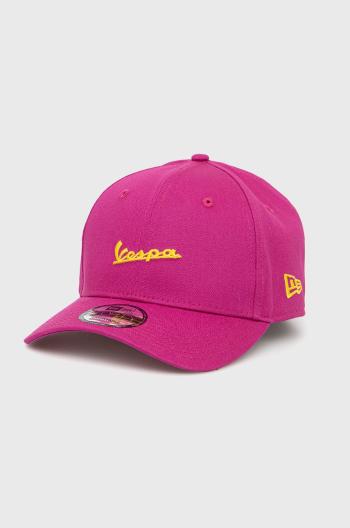 Bavlněná čepice New Era růžová barva, s aplikací