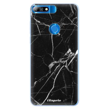 Silikonové pouzdro iSaprio - Black Marble 18 - Huawei Y7 Prime 2018