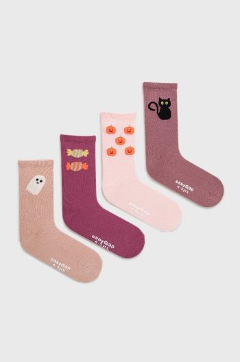 Dětské ponožky GAP (4-pak) růžová barva