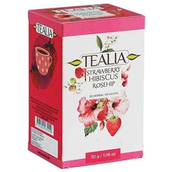 Tealia Strawberry Hibiscus Rosehip, bylinný čaj (20 sáčků) (4796004235550)
