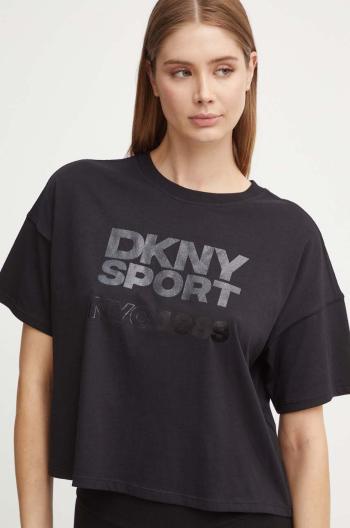 Bavlněné tričko Dkny černá barva, DP4T9972