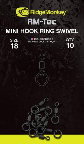 RidgeMonkey Obratlík RM-Tec Mini Hook Ring Swivel 10ks