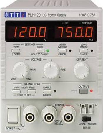 Laboratorní zdroj s nastavitelným napětím Aim TTi PLH120, 0 - 120 V, 0 - 0.75 A, 90 W, Počet výstupů: 1 x