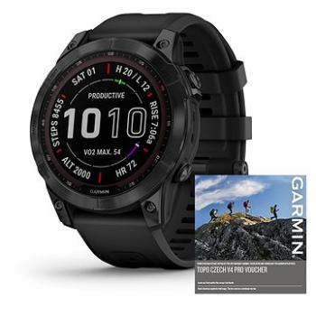 Garmin Fenix 7 Sapphire Solar Black DLC Titanium/Black Band (010-02540-35)