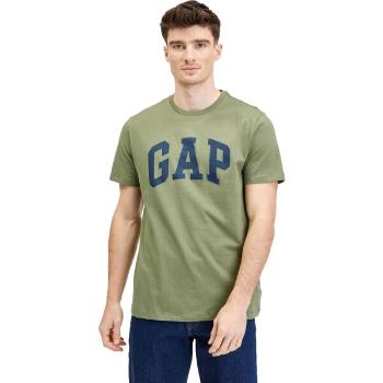 GAP V-BASIC LOGO T Pánské tričko, khaki, velikost XXL