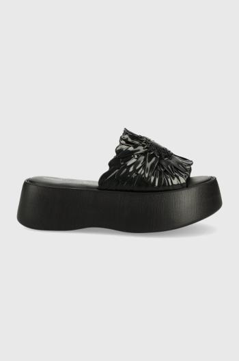 Pantofle Melissa Becky Panc dámské, černá barva, na platformě