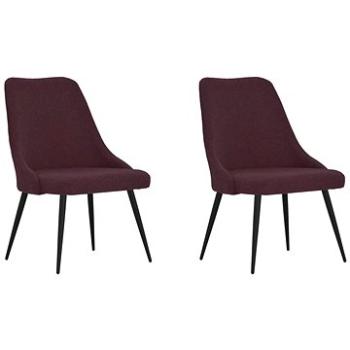 Jídelní židle 2 ks fialové textil, 330865 (330865)
