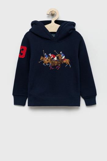 Dětská mikina Polo Ralph Lauren tmavomodrá barva, s aplikací