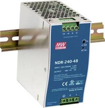 Síťový zdroj na DIN lištu Mean Well NDR-240-48, 1 x, 240 W