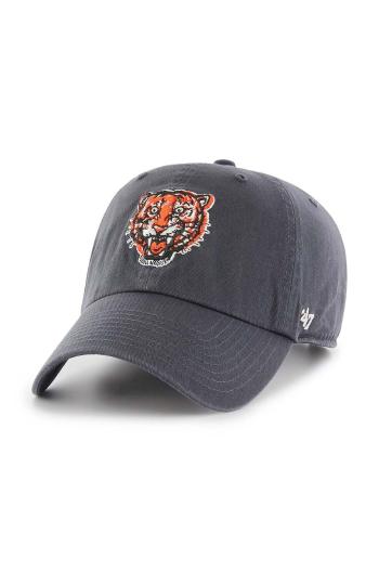 Bavlněná baseballová čepice 47 brand MLB Detroit Tigers tmavomodrá barva, s aplikací, BCPTN-RGW09GWSNL-VN57