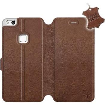 Flip pouzdro na mobil Huawei P10 Lite - Hnědé - kožené -  Brown Leather (5903226496792)